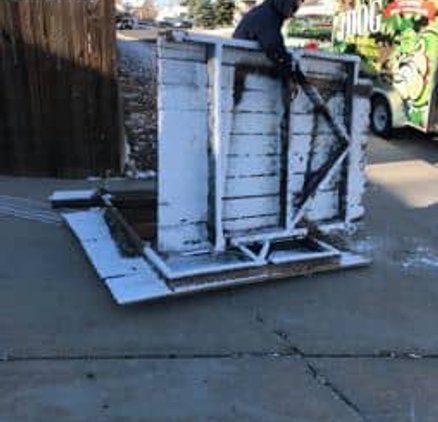 Appliance removal from backyard